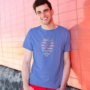 Grateful Dead Stealie Patriotic Tee SZ Large